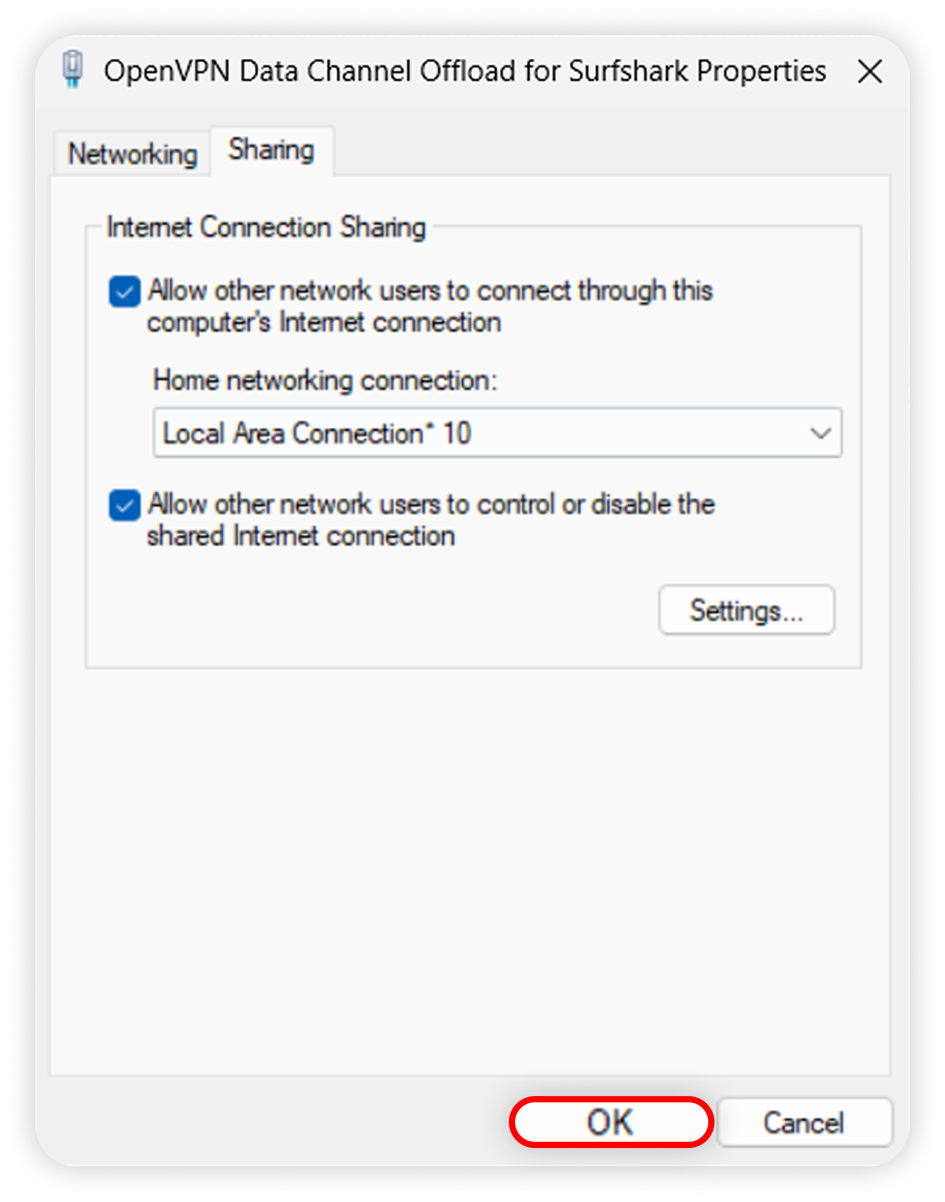 View of DCO properties, ok button is highlighted.png